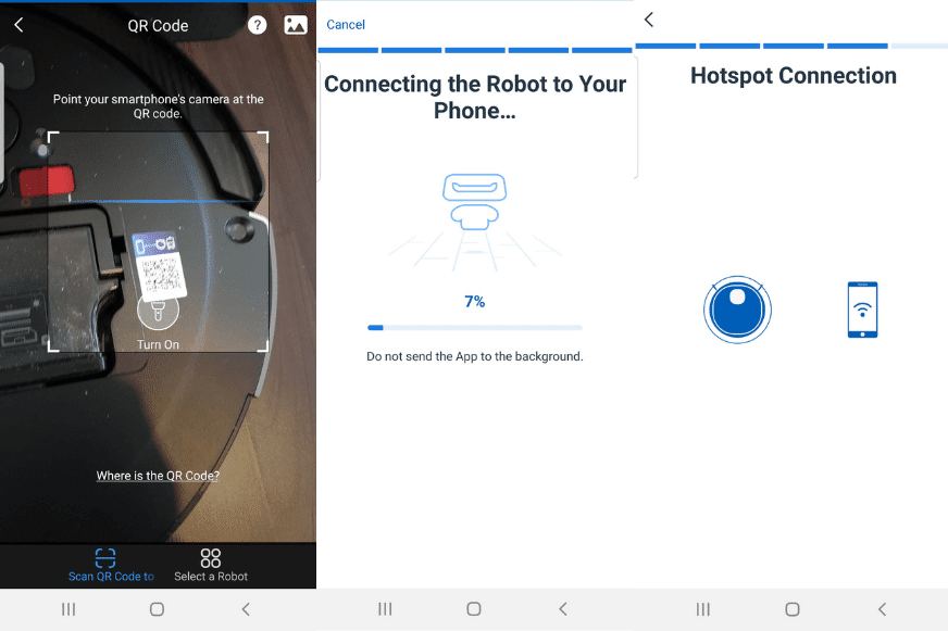 Der App-Einrichtungsprozess des Ecovacs Deebot X1 OMNI wird dargestellt